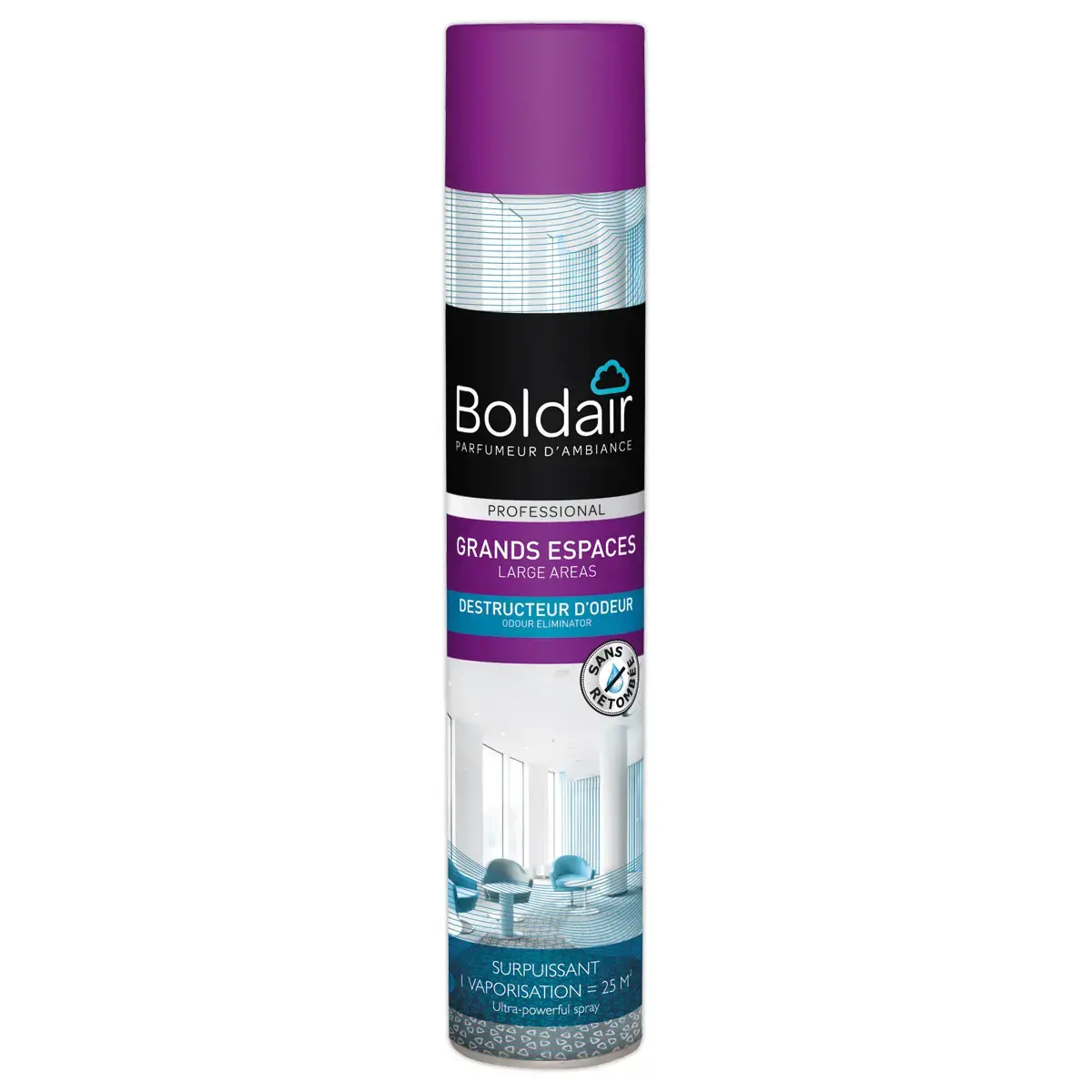 Désodorisant pour grands espaces - 750 ml - Neutre - Boldair