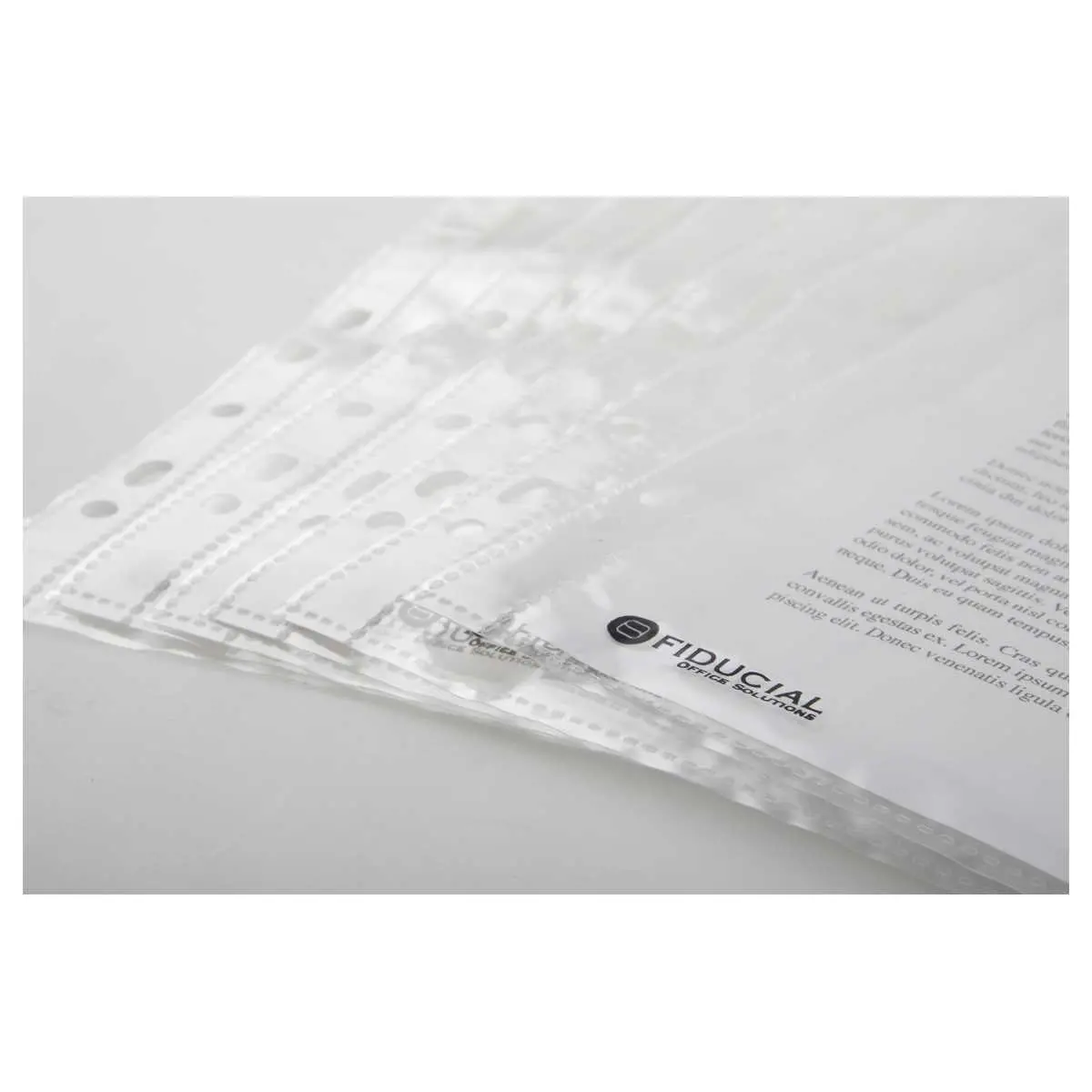 100 Pochettes perfor&eacute;es  en polypropyl&egrave;ne 6,5/100e lisse - FIDUCIAL 