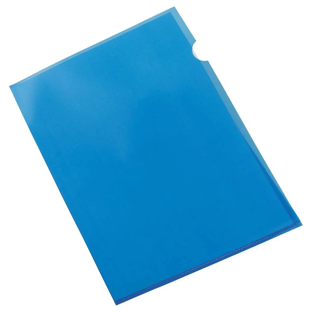 100 Pochettes coins en polypropylène 11/100e Bleu - Fiducial
