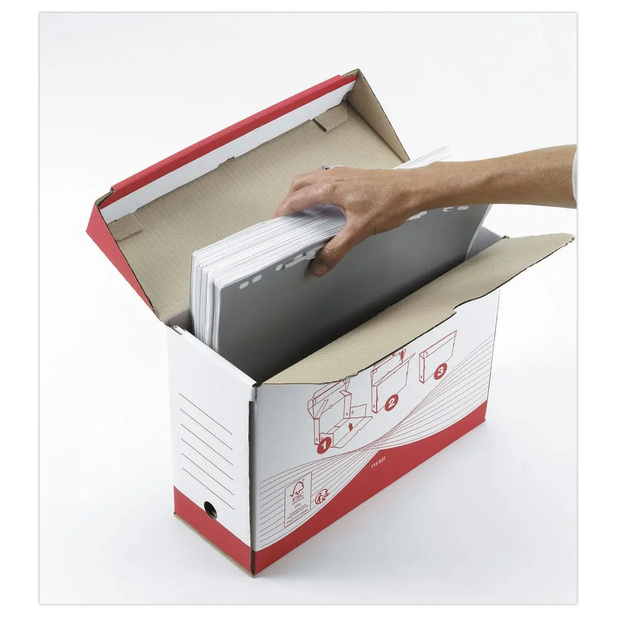 10 Boîtes de classement et d'archives "Consultation" - Dos 12 cm - FIDUCIAL