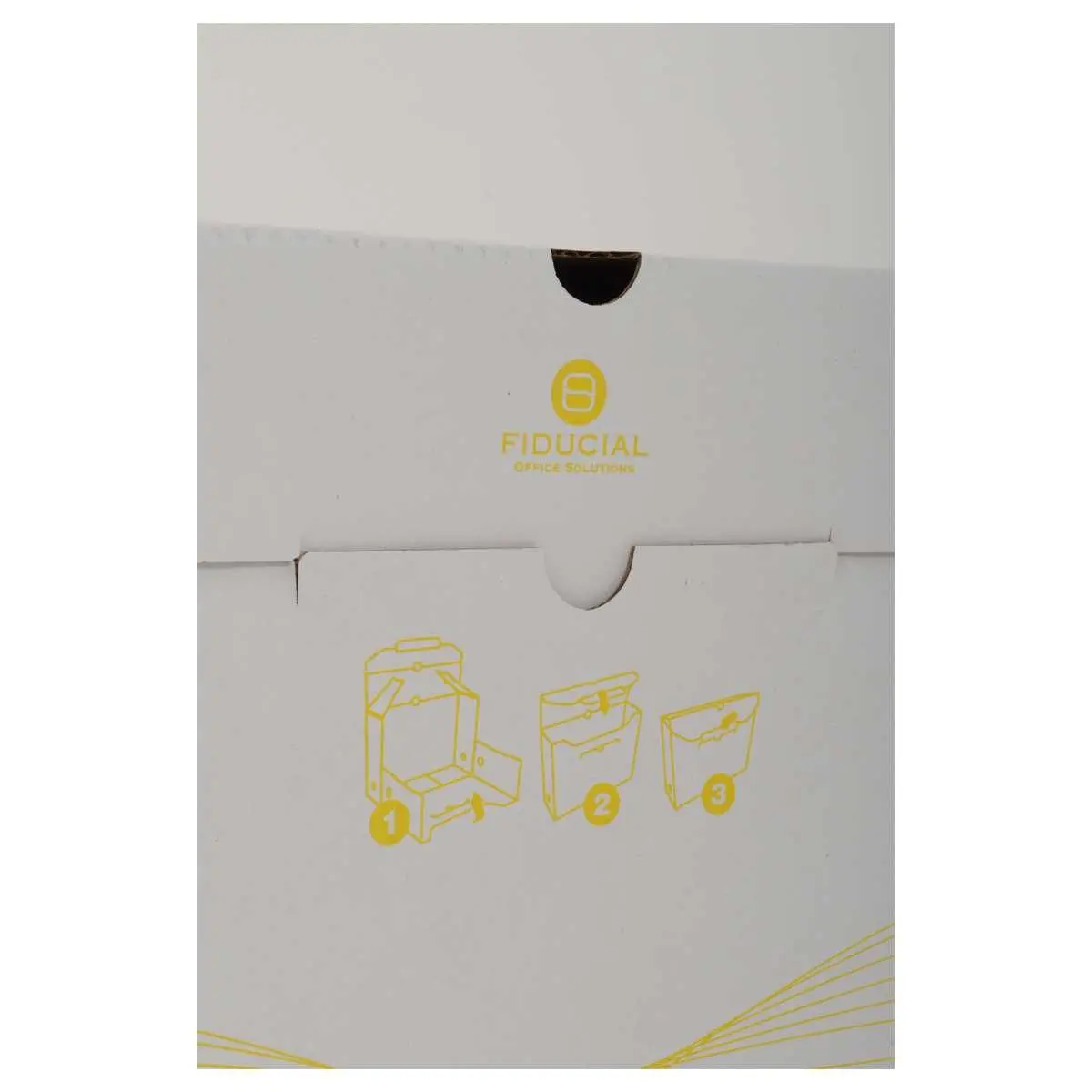 10 Boîtes à archives - Dos 10 cm - jaune - FIDUCIAL
