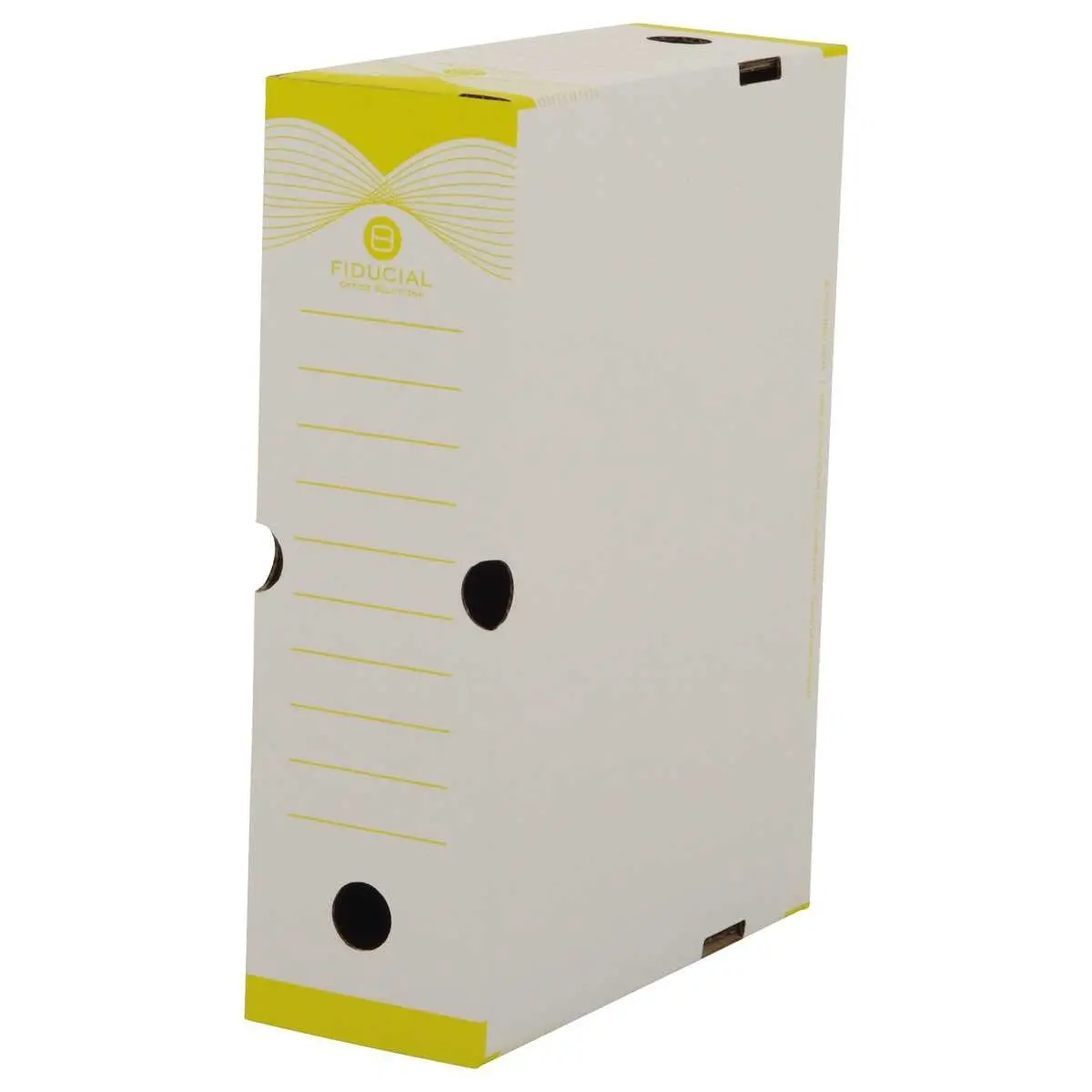 10 Boîtes à archives - Dos 10 cm - jaune - FIDUCIAL