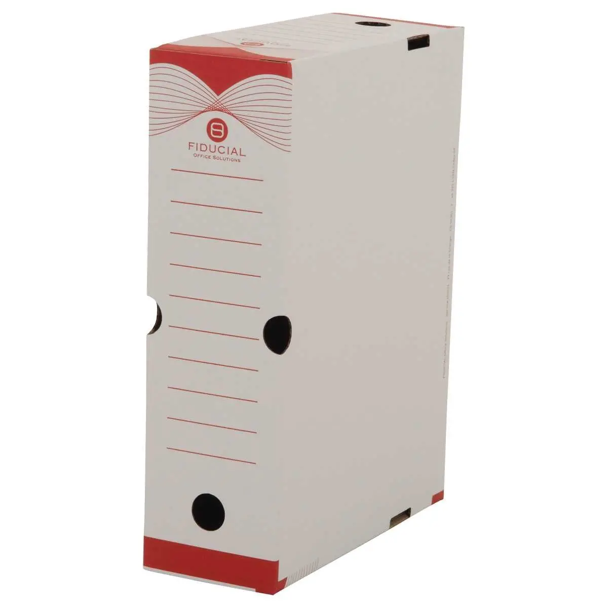 10 Bo&icirc;tes &agrave; archives - Dos 10 cm - Rouge - FIDUCIAL 