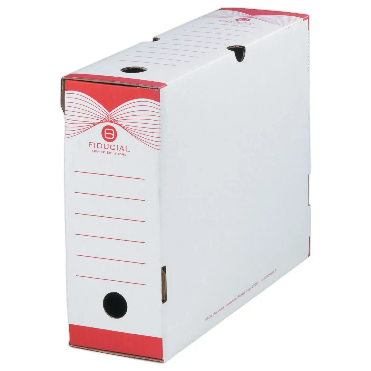 10 Bo&icirc;tes &agrave; archives - Dos 10 cm - Rouge - FIDUCIAL 