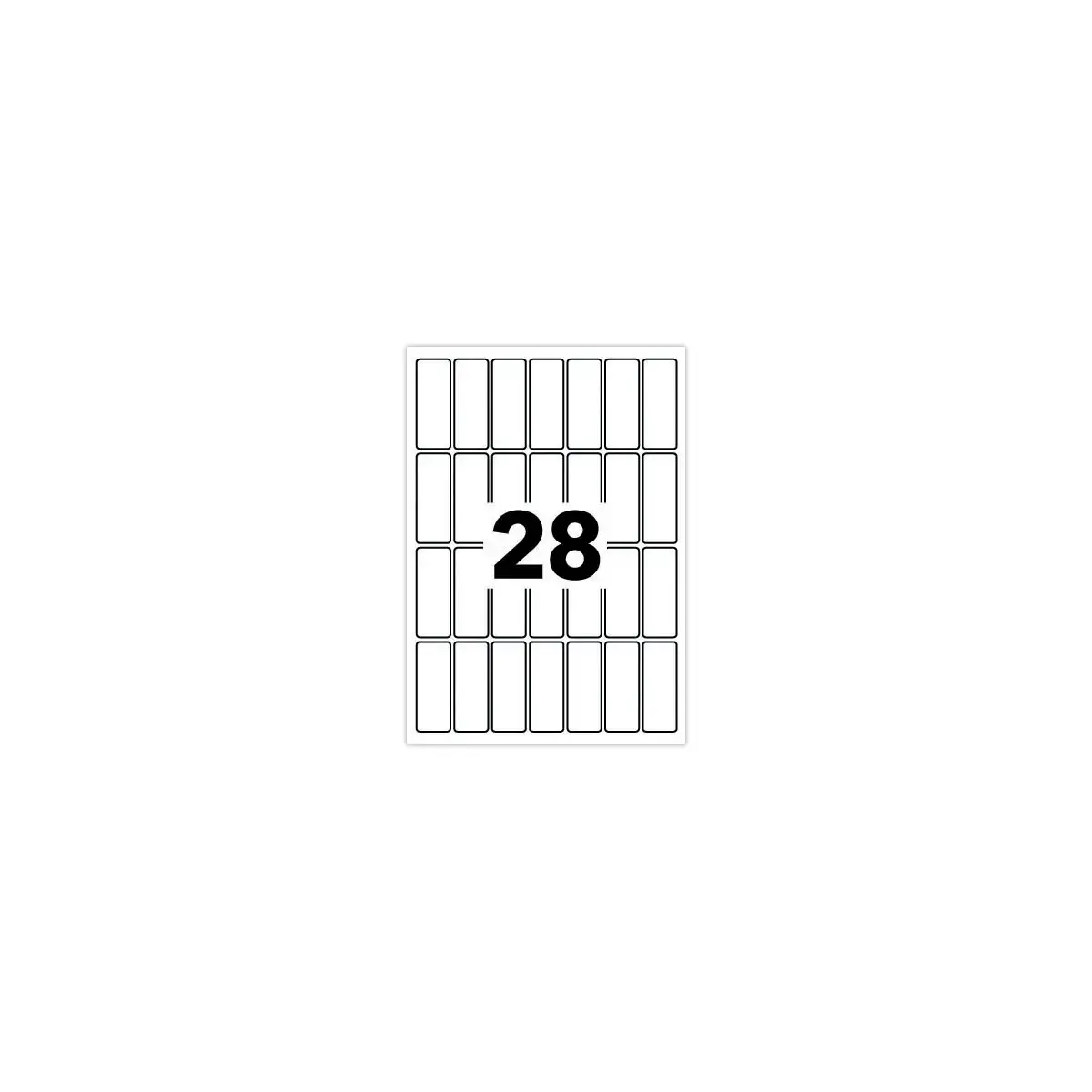 448 étiquettes multi, usages AVERY 48,5x18,5 mm, blanc