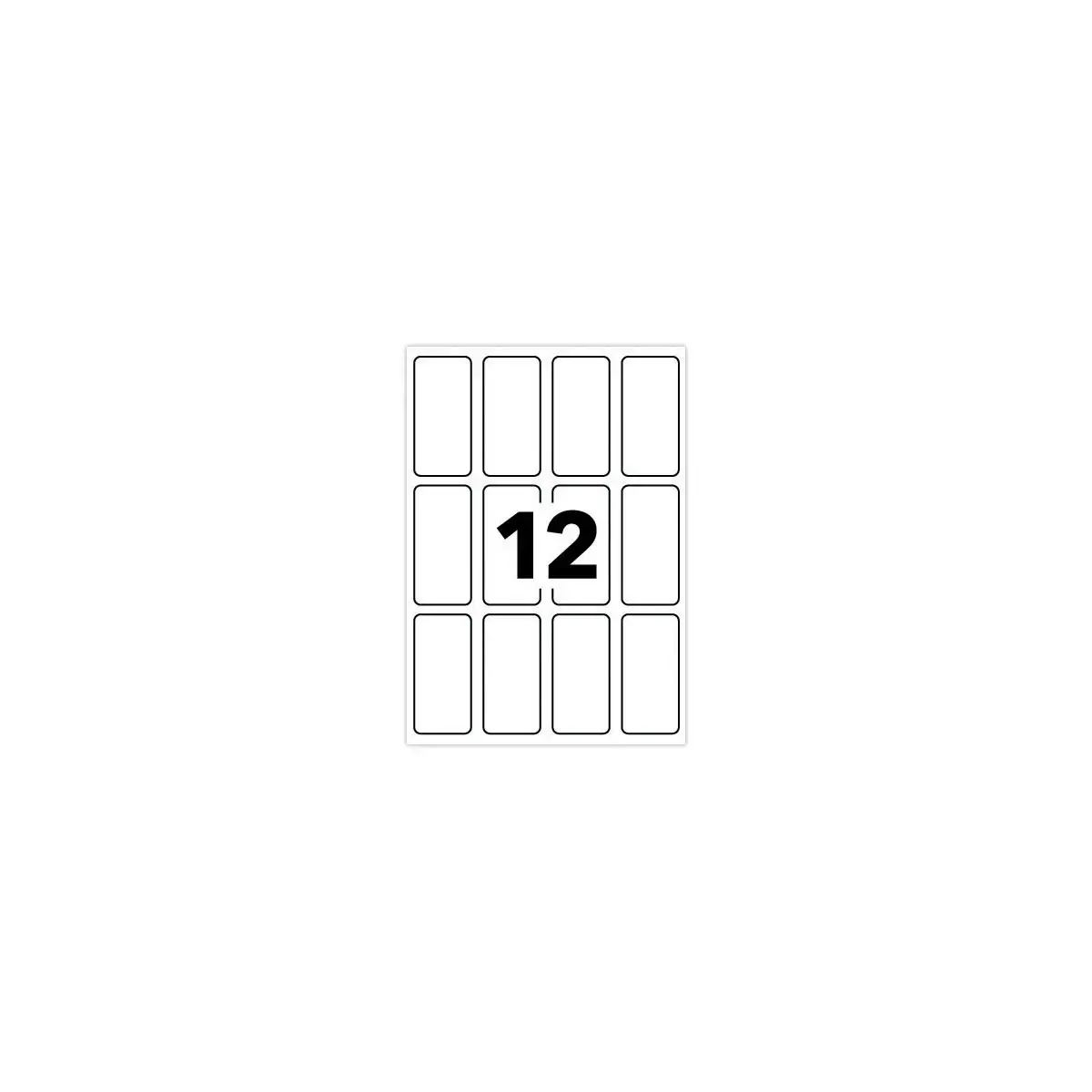 192 étiquettes multi, usages AVERY 56x34 mm, blanc
