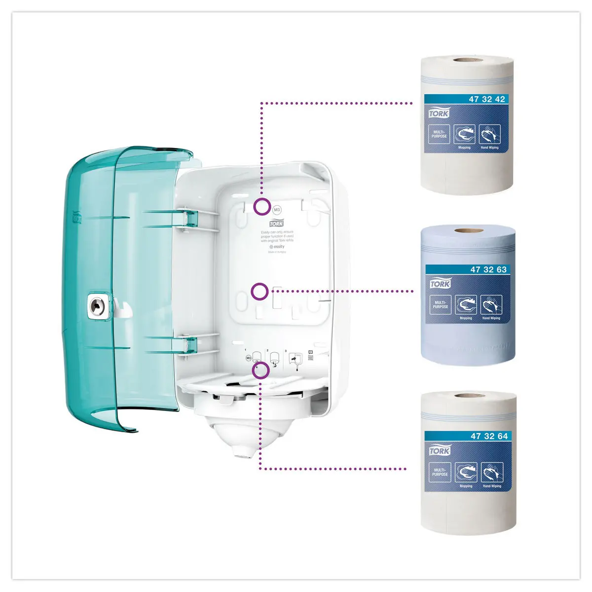 Distributeur d'essuie-mains Mini Reflex M3 - TORK