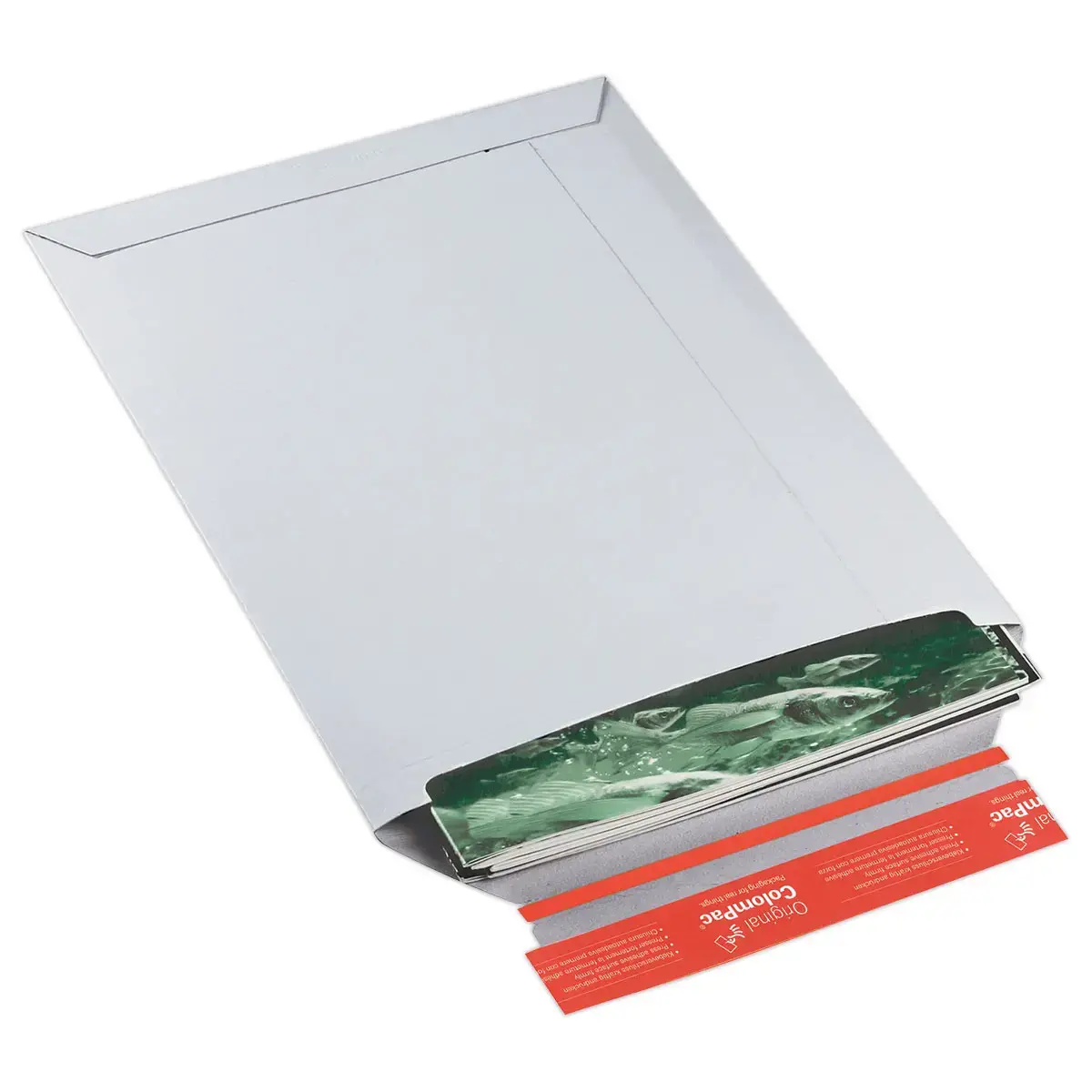 20 Pochettes d'expédition carton rigide blanc 24.5x34.5 cm