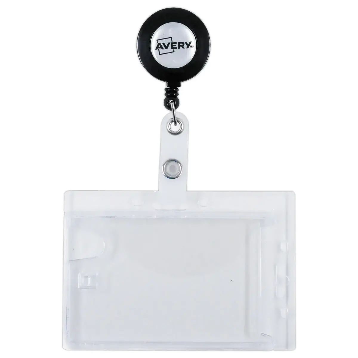 10 Porte-badges securité 2 cartes - 9x5,4 cm avec enrouleur
