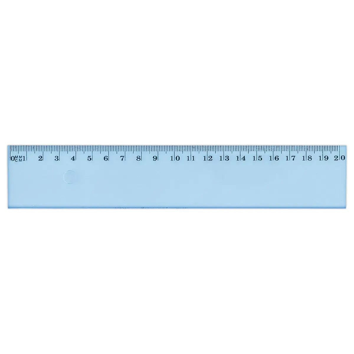 Règle plate 20 cm Plastique Bleu Incassable - Graduée en mm - WONDAY