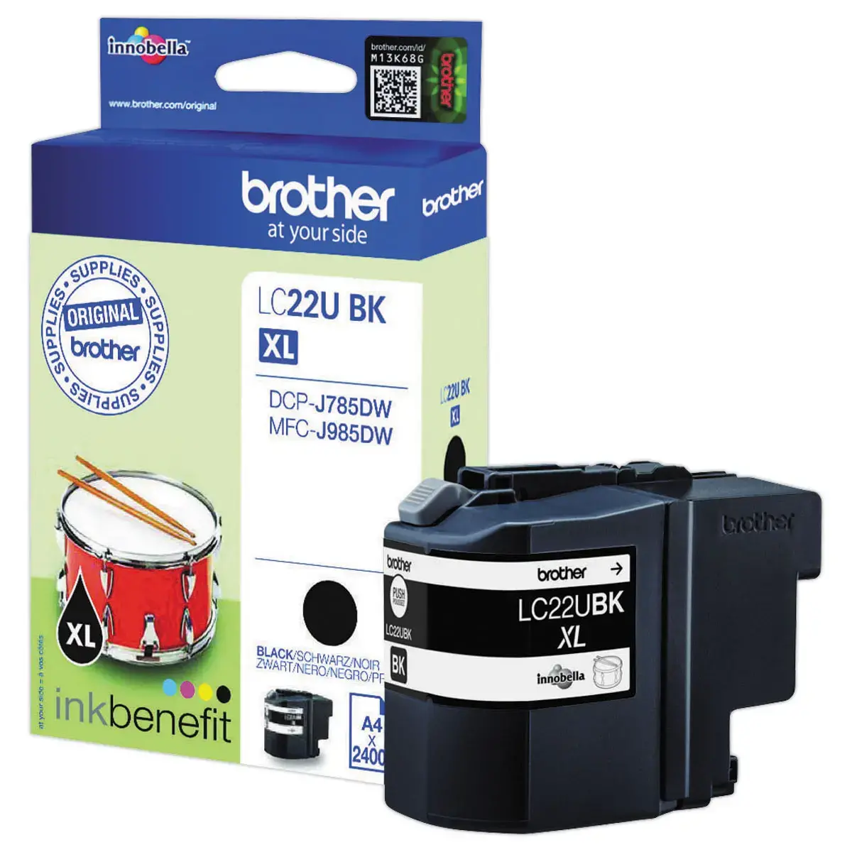 Cartouche BROTHER LC22UBK noir