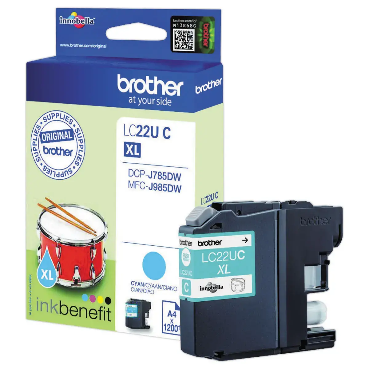 Cartouche BROTHER LC22UC cyan 
