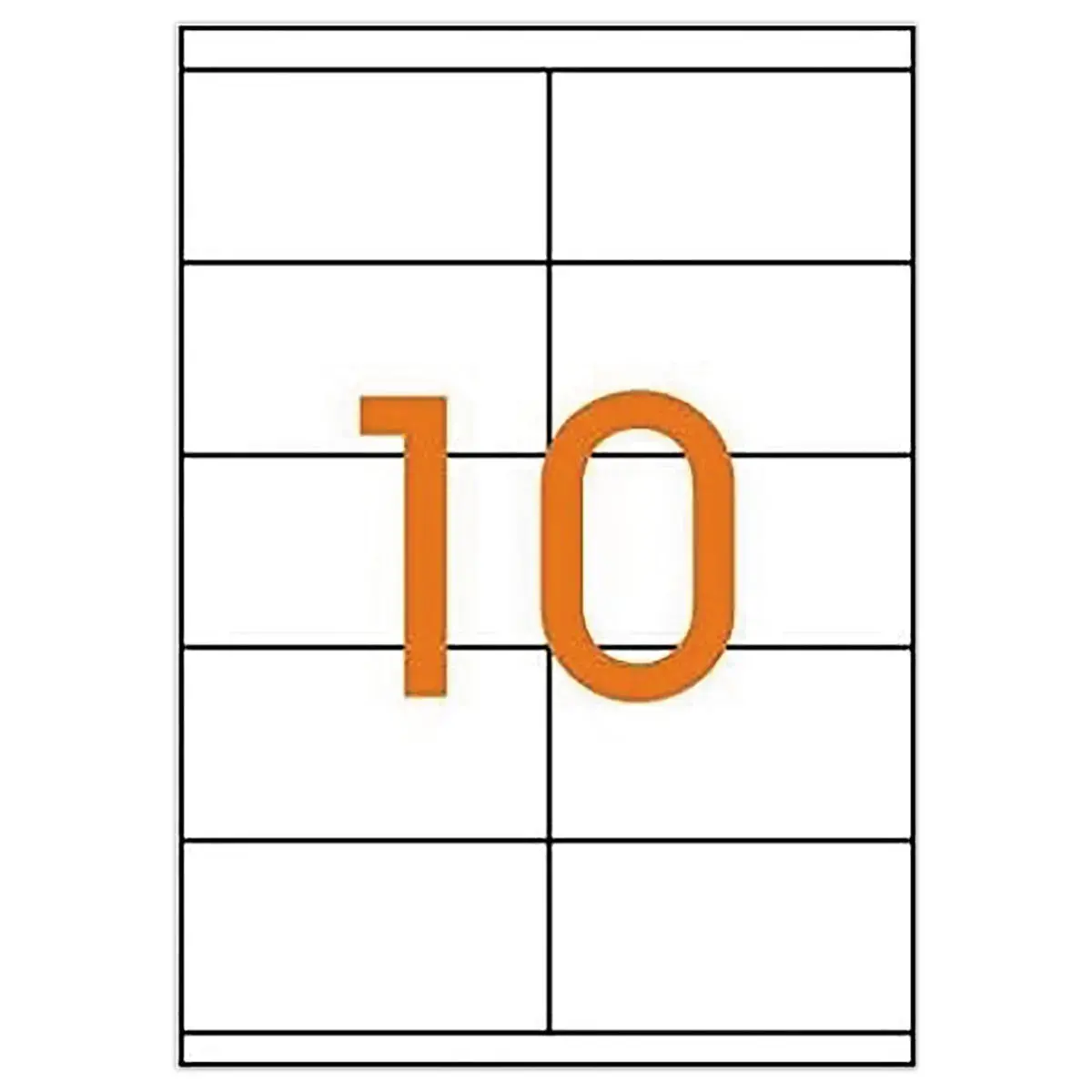 100 Planches d'&eacute;tiquettes MU 105X57mm soit 1000 &eacute;tiquettes 
