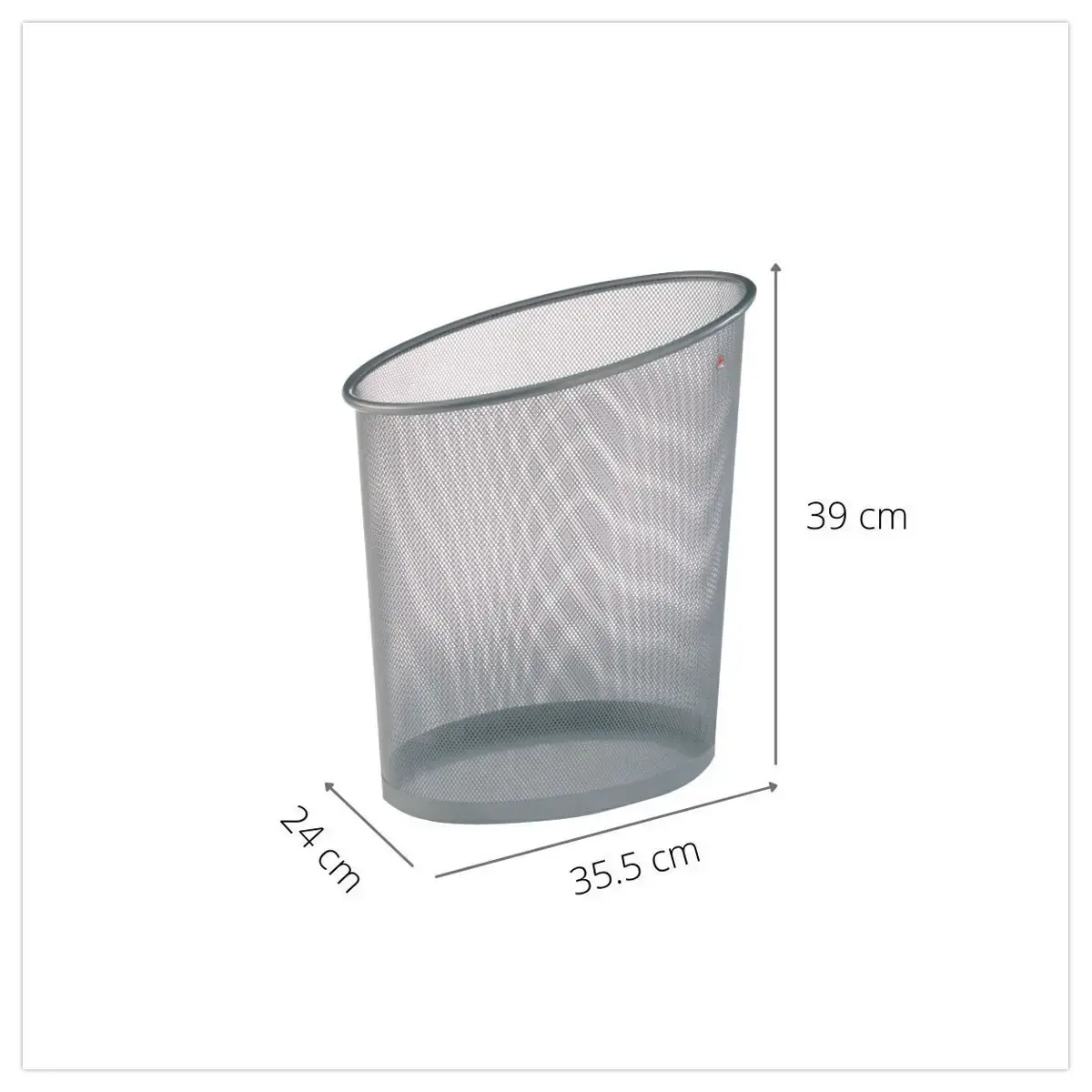 Corbeille à papier métal mesh 18L - gris - ALBA