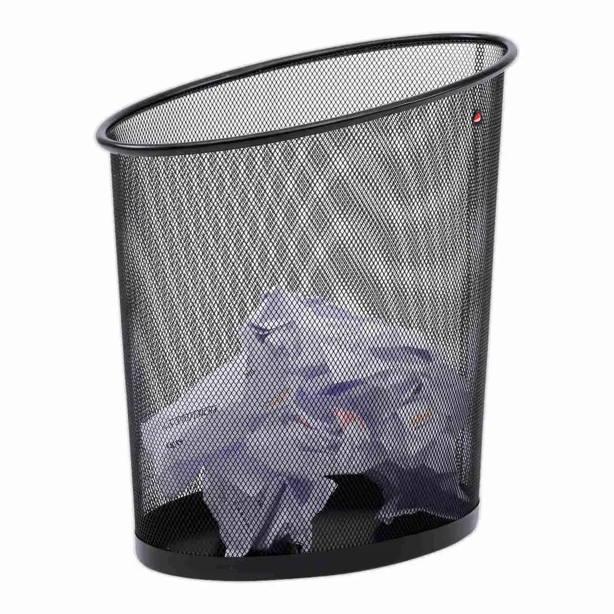 Corbeille &agrave; papier m&eacute;tal mesh - 18L - noir 