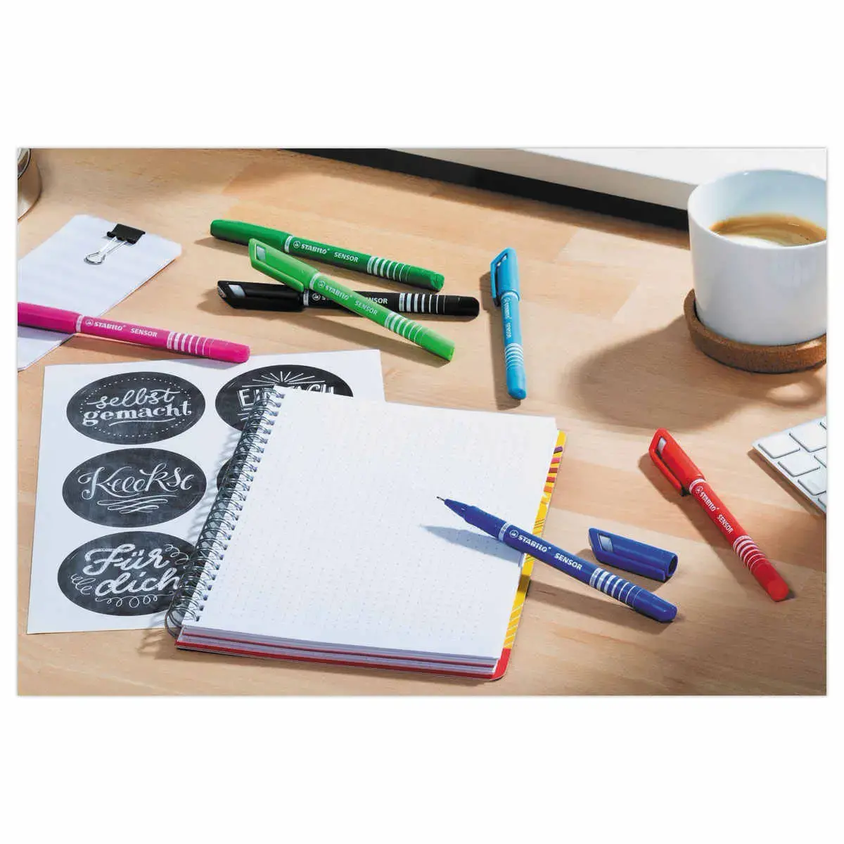 Stylo-feutre SENSOR F - Pointe fine - Noir - STABILO