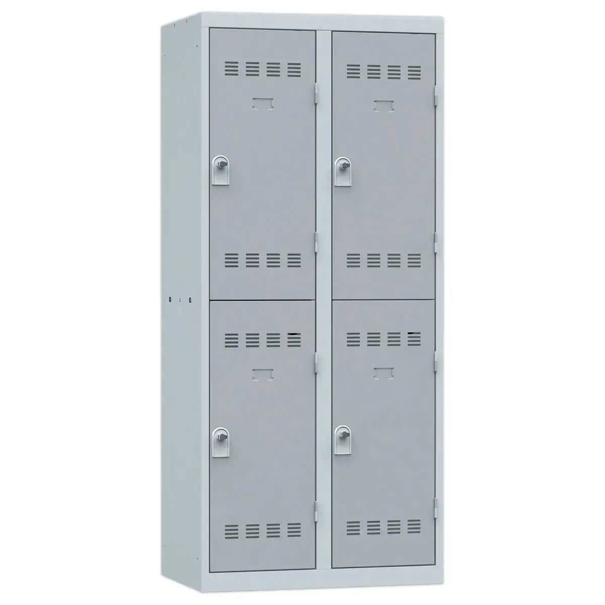 Vestiaire multicases - 2 colonnes de 2 cases - Gris - 180x80 cm - VINCO INDUSTRIES