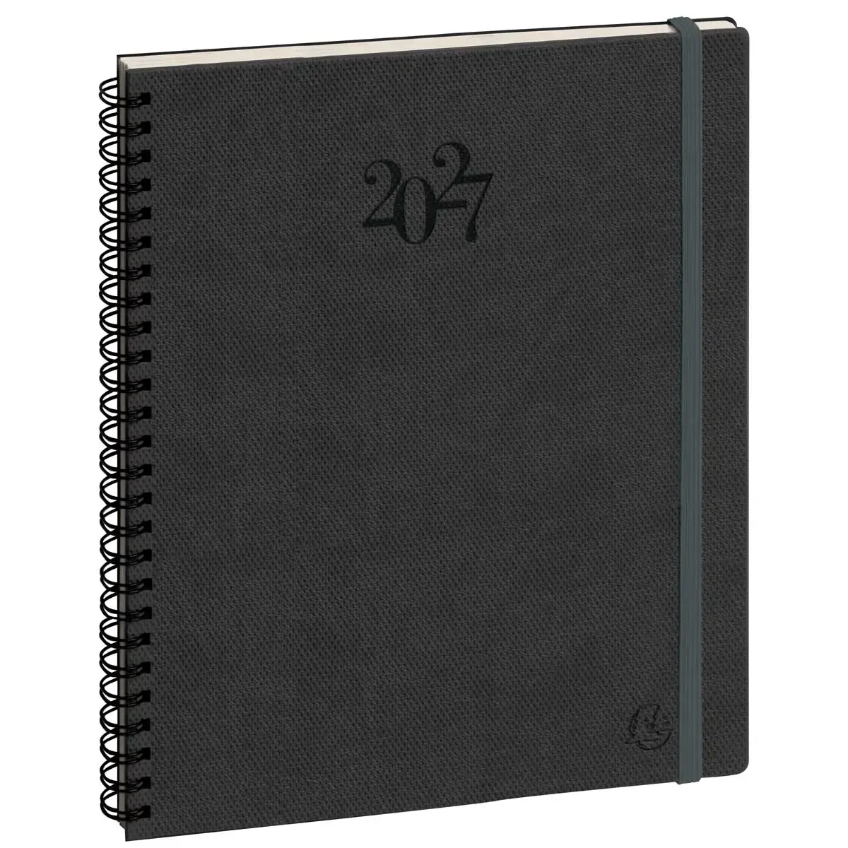 Agenda semainier Swan - 18,5x 22,5 cm - Anthracite - Janvier à décembre - EXACOMPTA