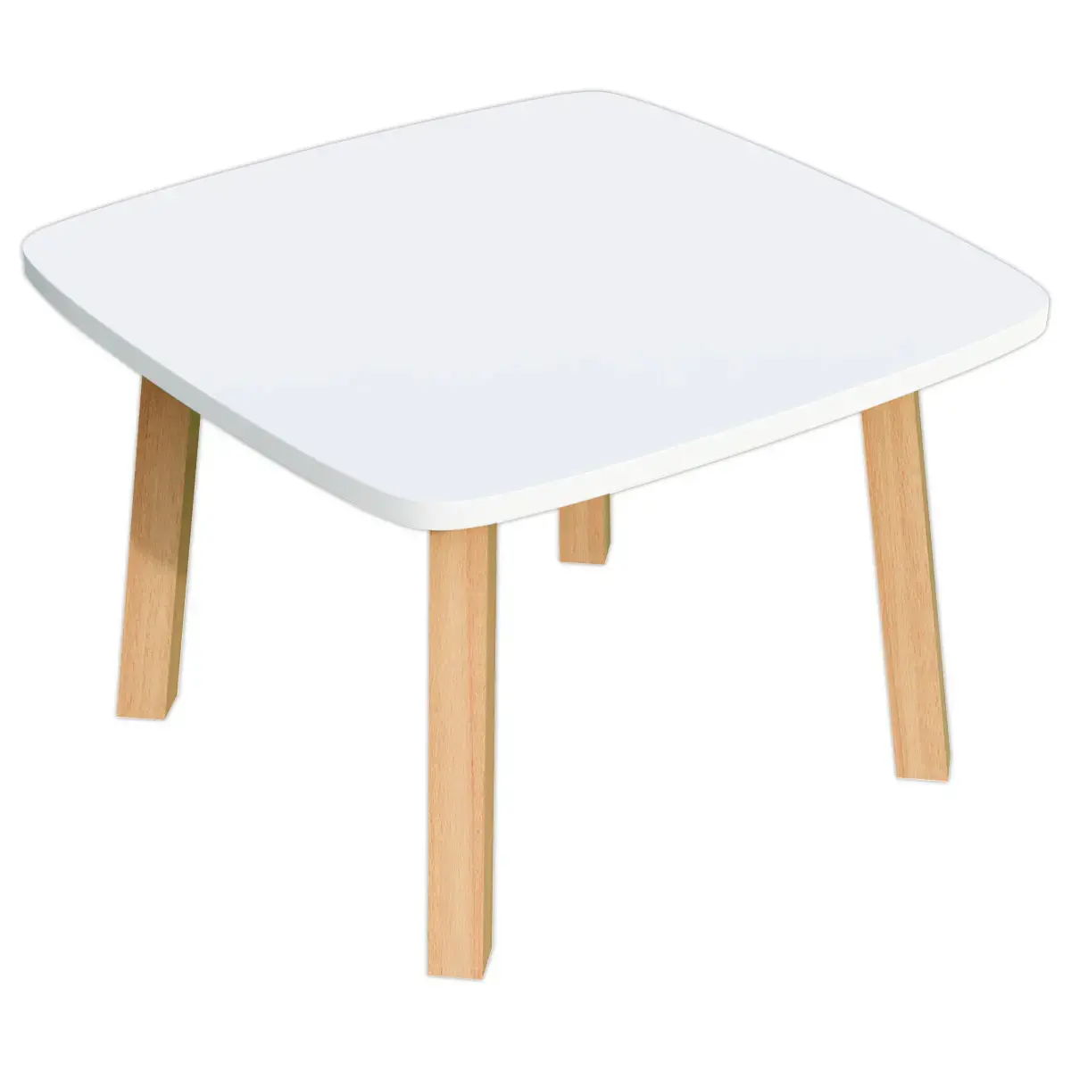 Table basse WOODY 60x60 cm blanc