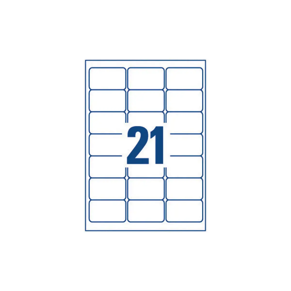 25 Planches d'&eacute;tiquettes transparentes 63,5x38,1 mm, 525 &eacute;tiq/bo&icirc;te 