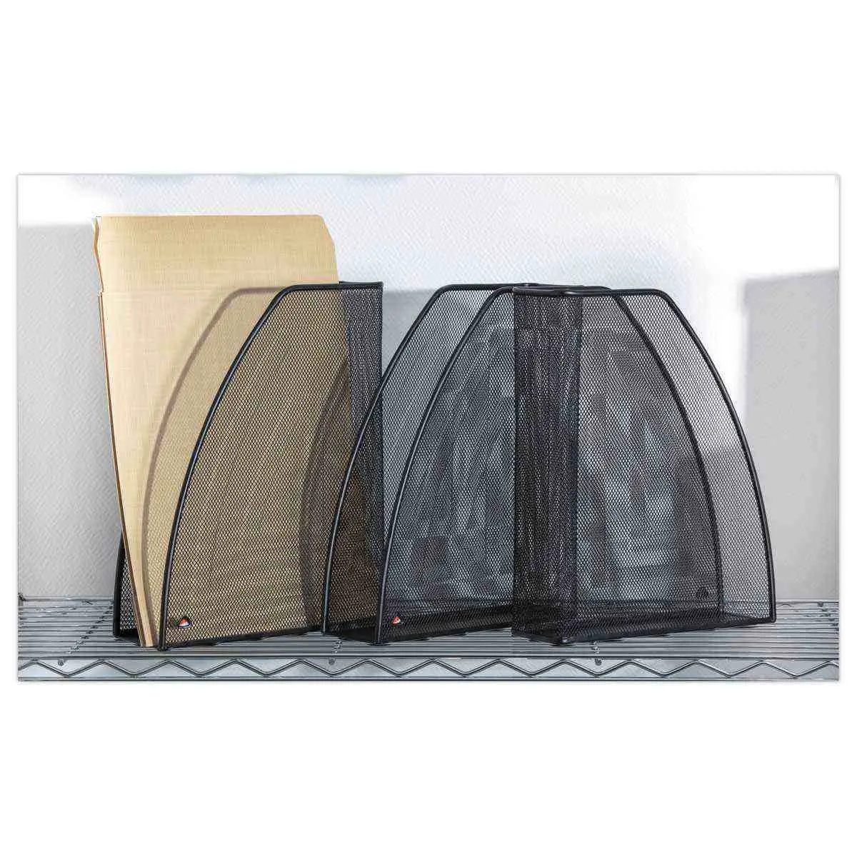 Porte-revues Mesh m&eacute;tal - noir - ALBA 