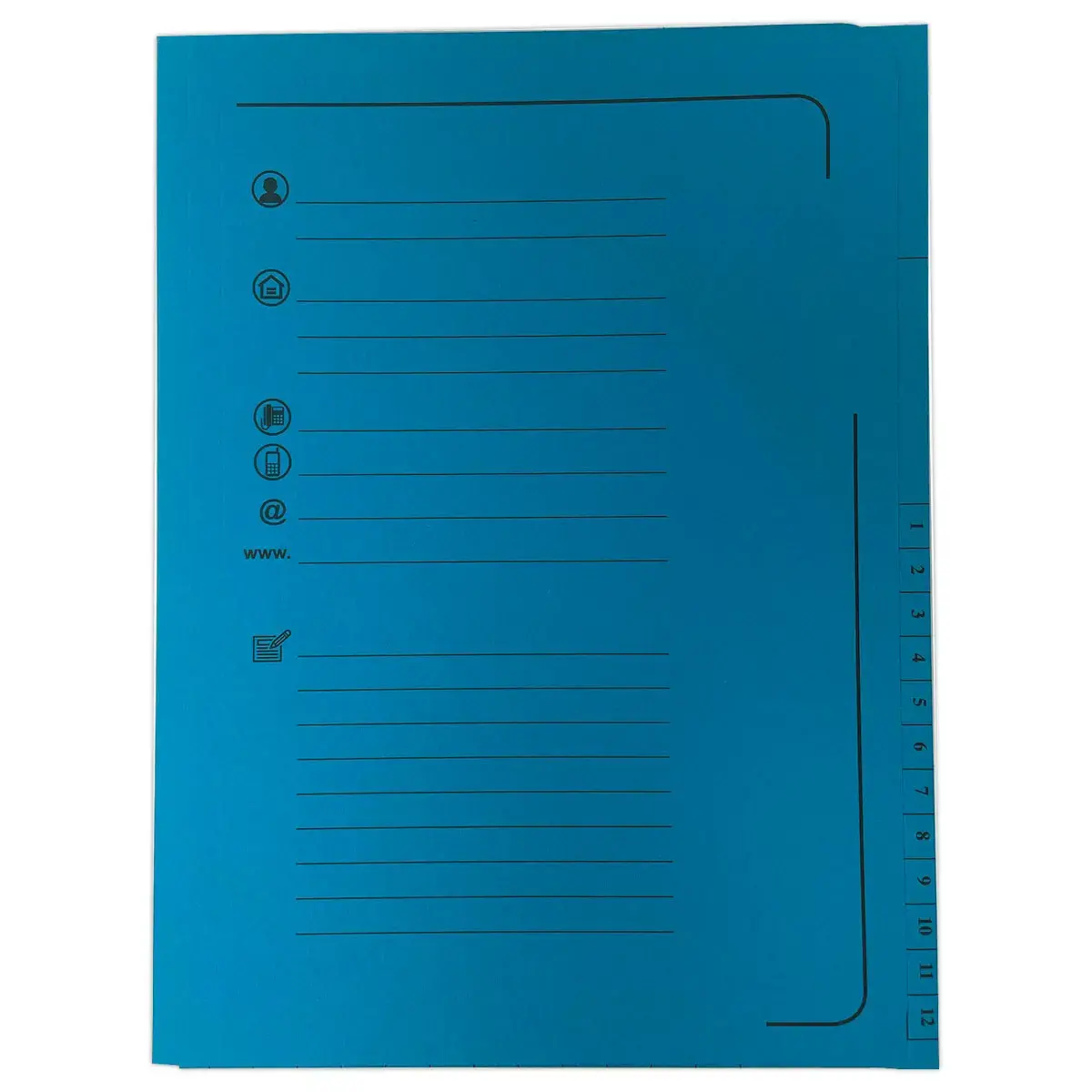 25 Chemises sous-dossier pastel - Bleu - FIDUCIAL