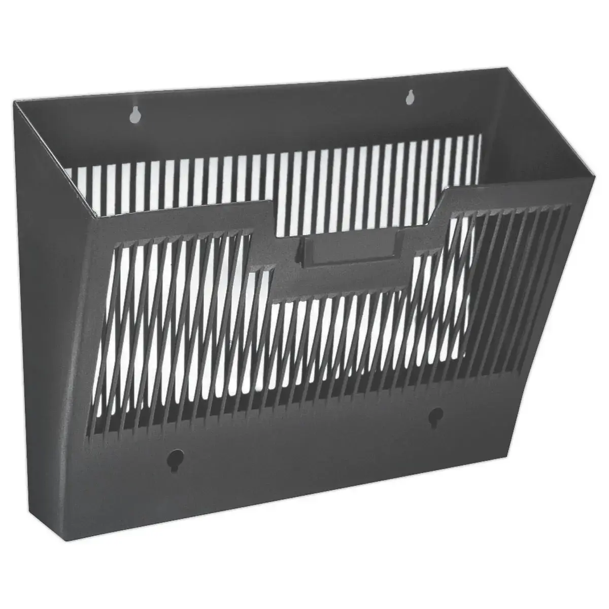 Corbeille murale magnétique avec porte-étiquettes - Noir - CEP