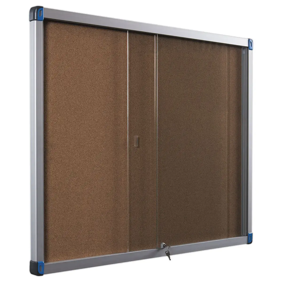 Vitrine d'int&eacute;rieur coulissante 15 x A4 fond li&egrave;ge 