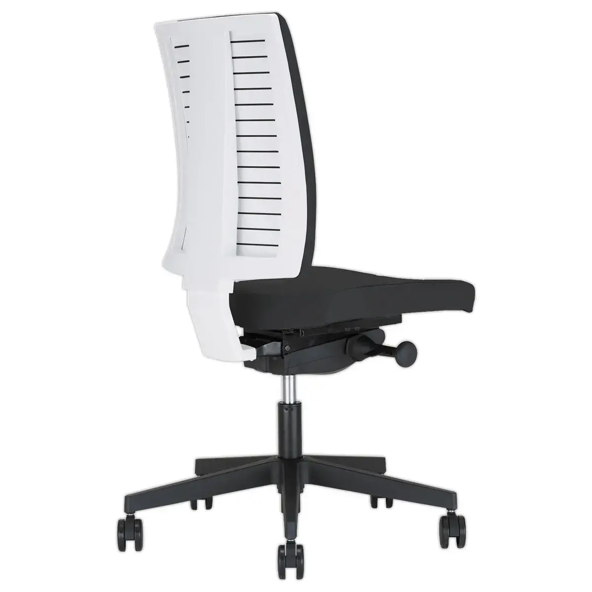 Siège NAVIGO synchrone coque blanche -tissu noir monté