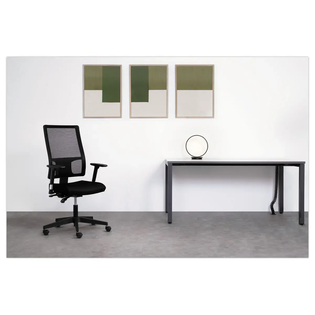 Siège de bureau synchrone Taktik en résille - Noir - Monté