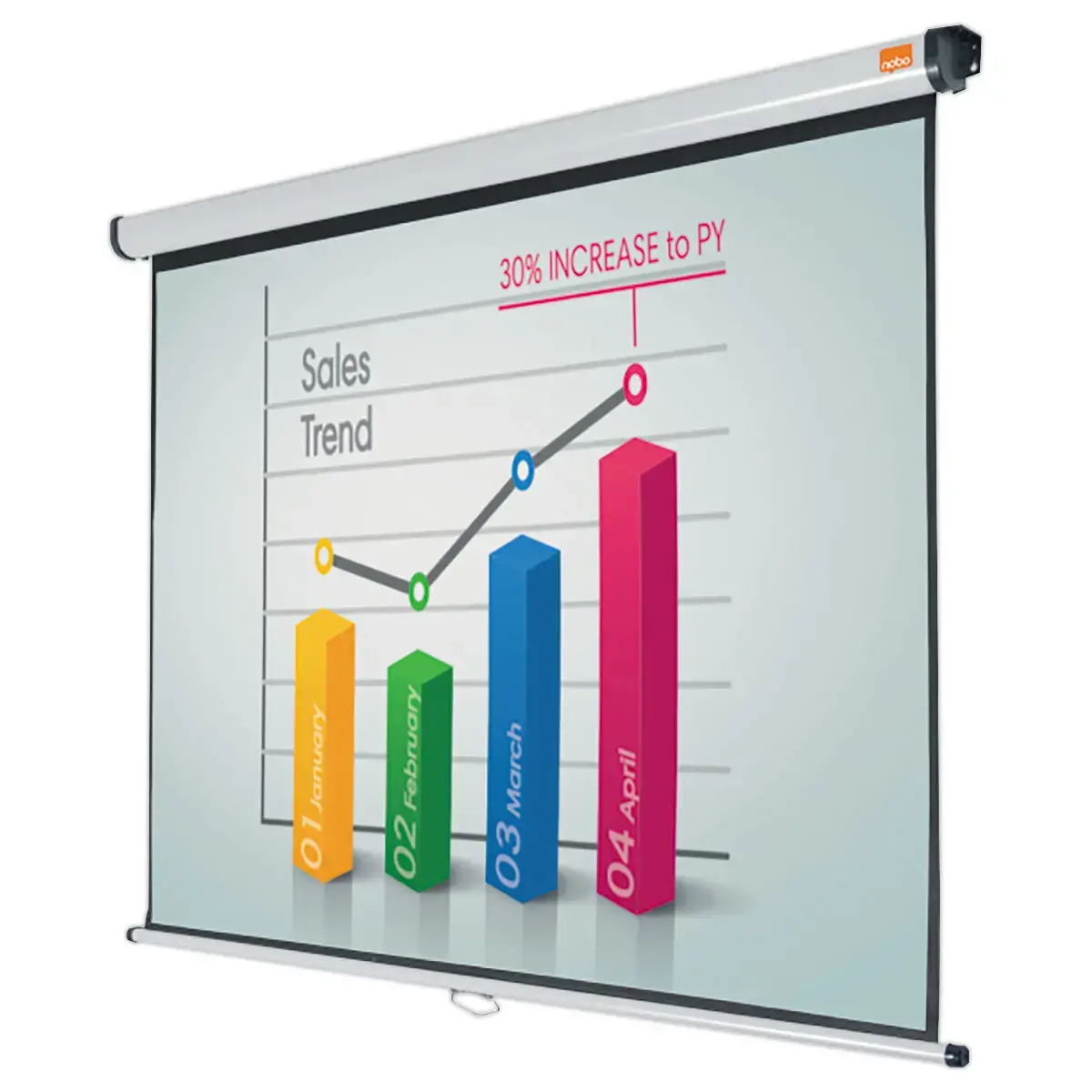 Ecran de projection mural - 150 x 104 cm - NOBO