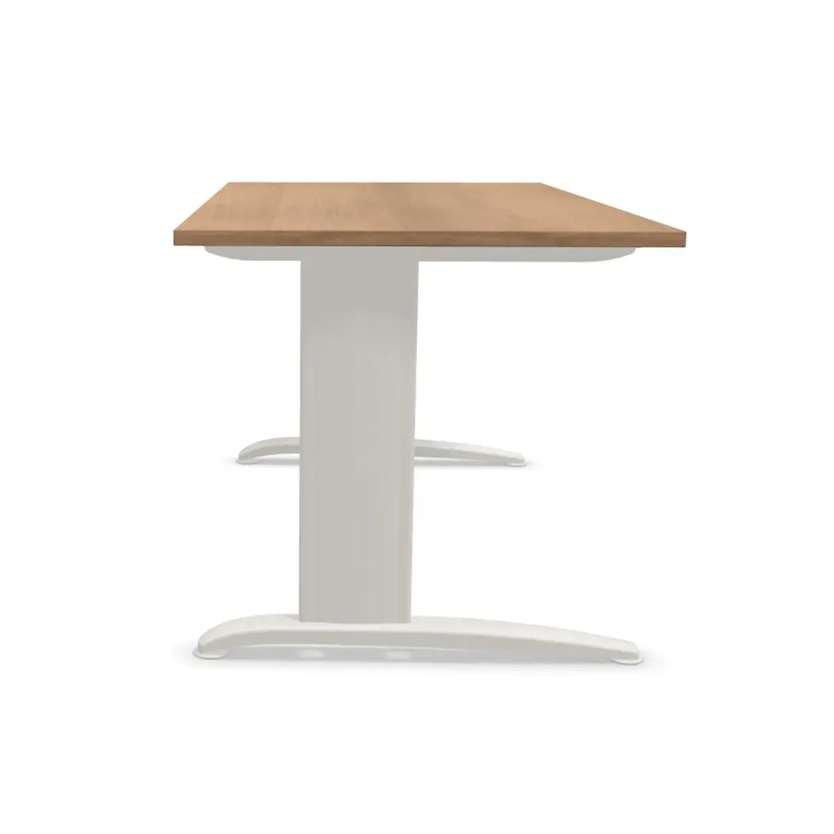 Bureau Buenos Aires - 140 x 80 cm - Plateau noyer et pieds aluminium - FIDUCIAL OFFICE SOLUTIONS