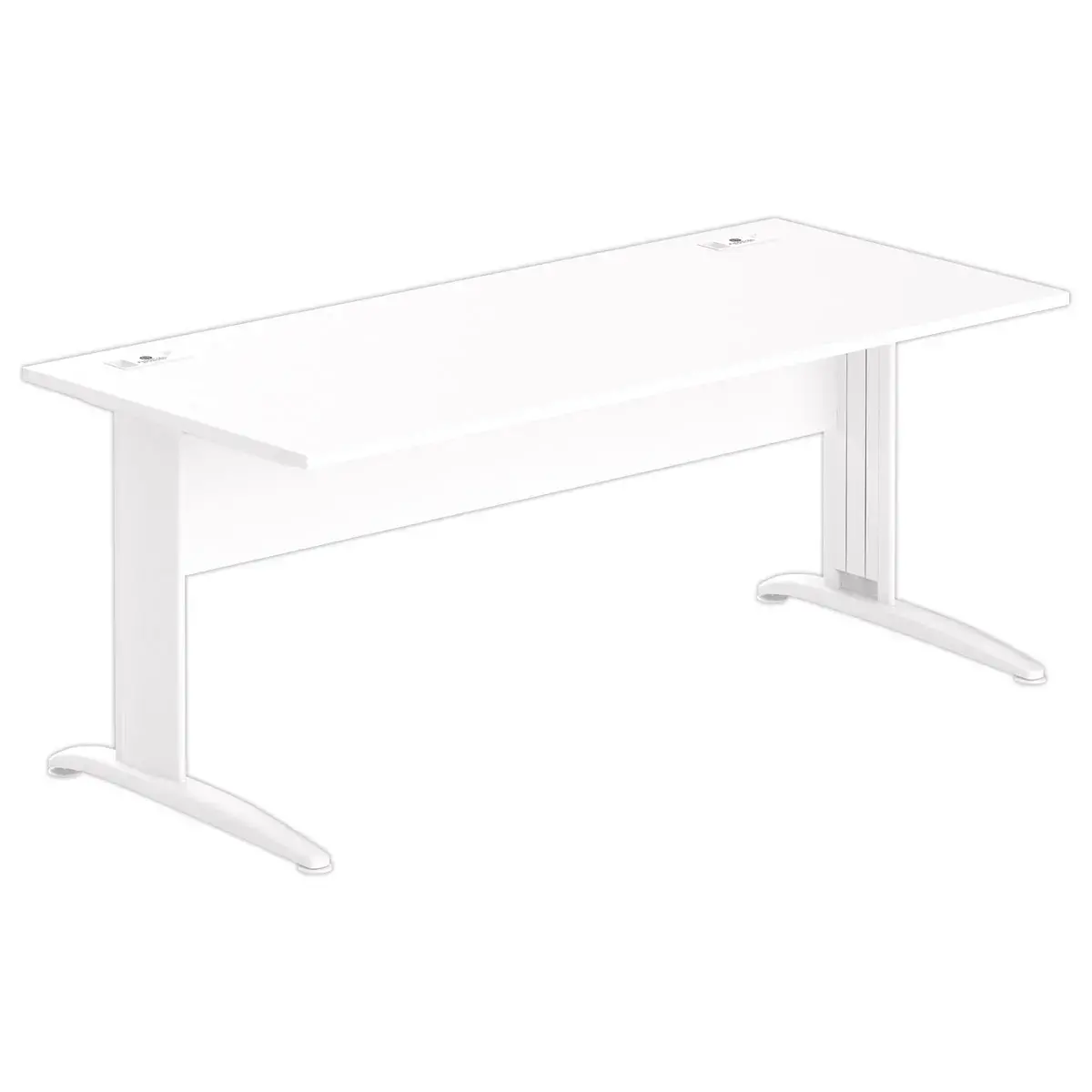 Bureau BUENOS AIRES - blanc et pieds blancs 180x80 cm