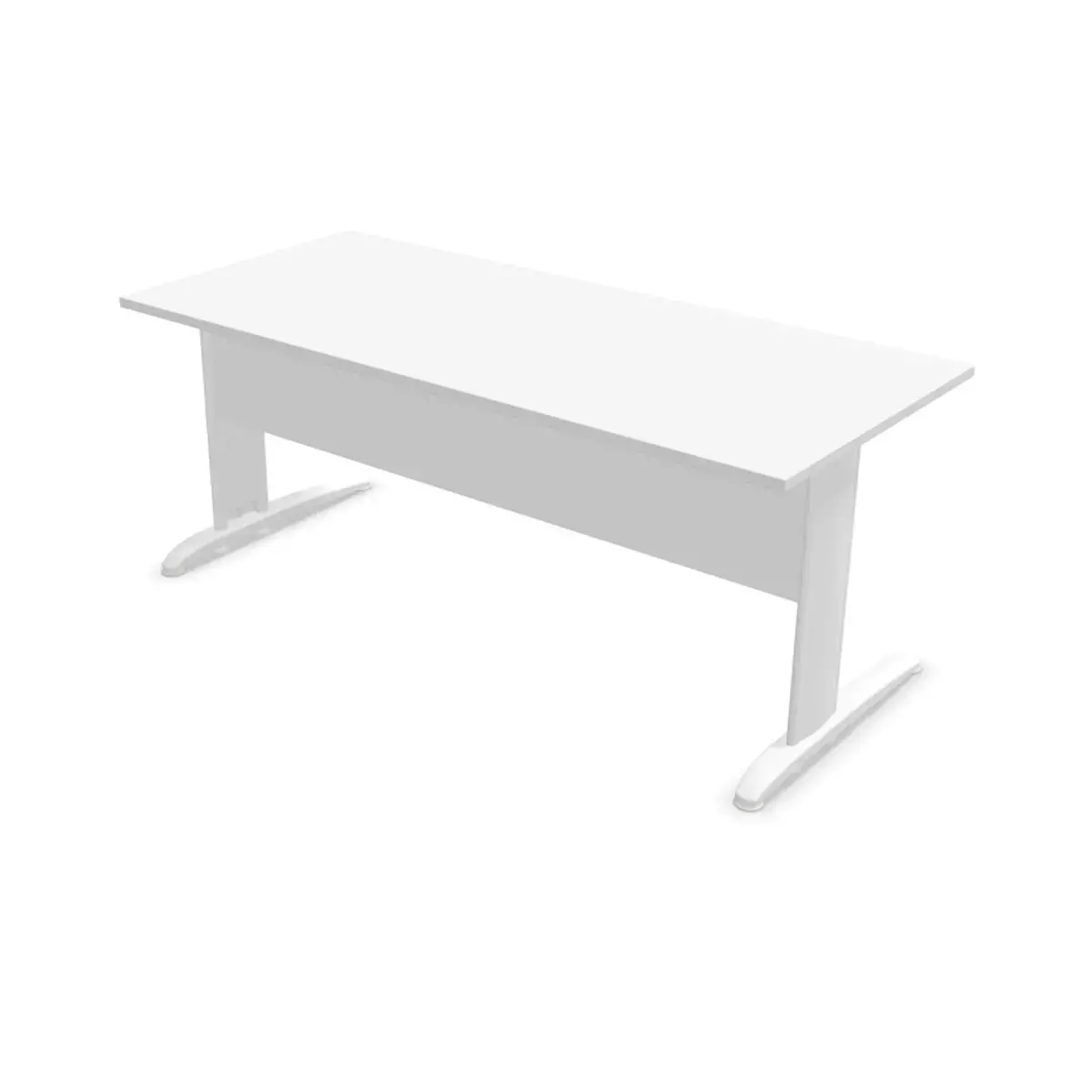 Bureau BUENOS AIRES - blanc et pieds blancs 180x80 cm