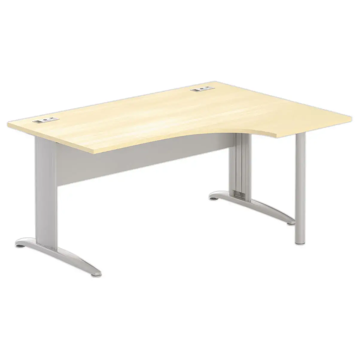 Bureau Buenos Aires - 160 cm - Retour à droite - Hêtre/alu