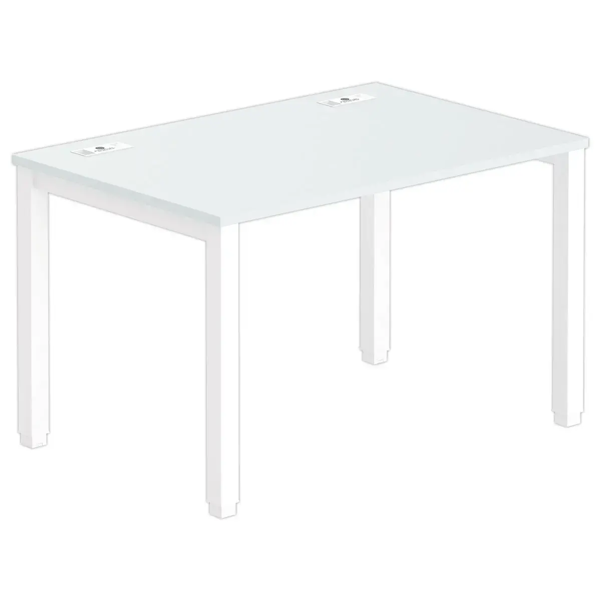 Bureau BRUXELLES 120 x 80 gris - piedsblancs