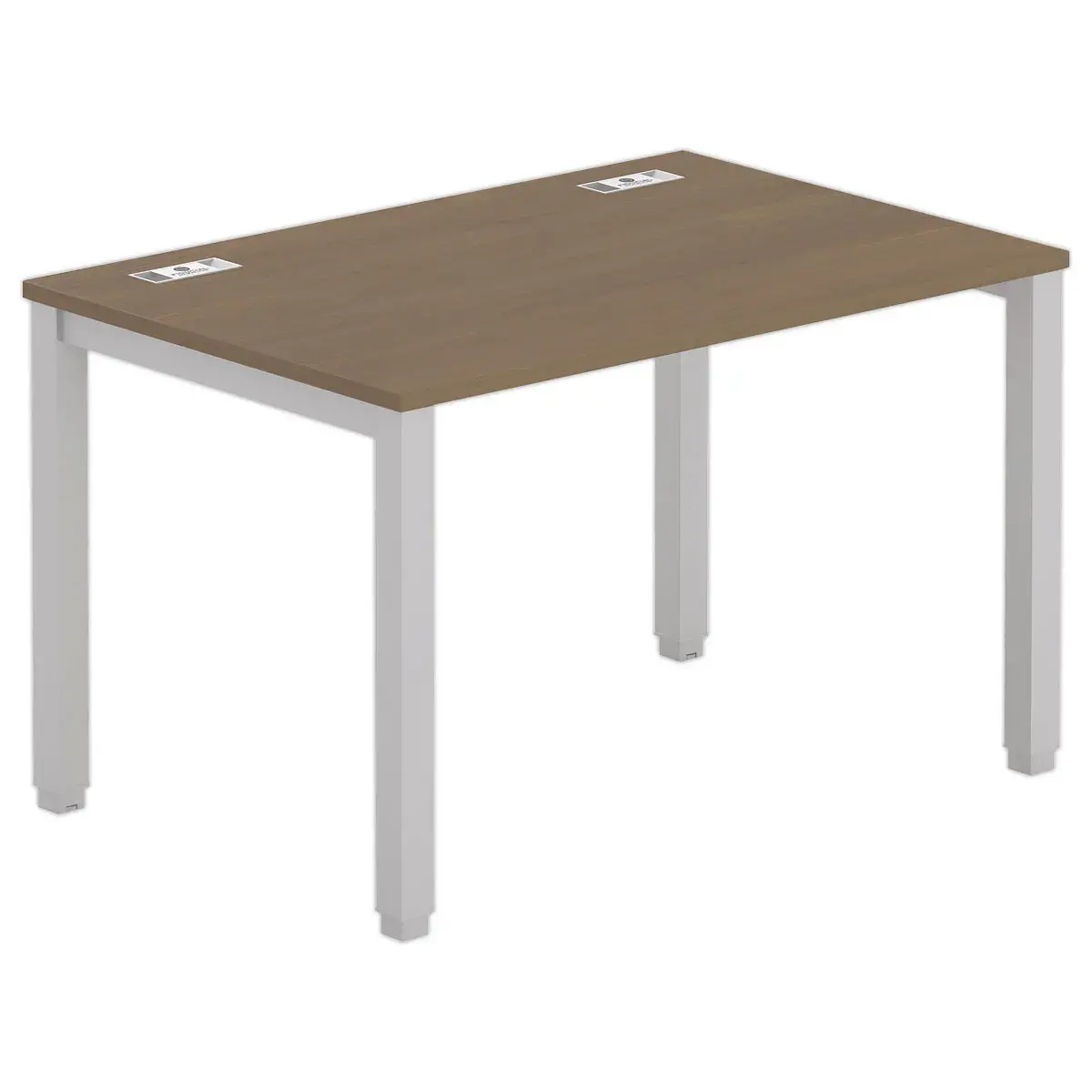 Bureau BRUXELLES 120 x 80 noyer - pieds aluminium