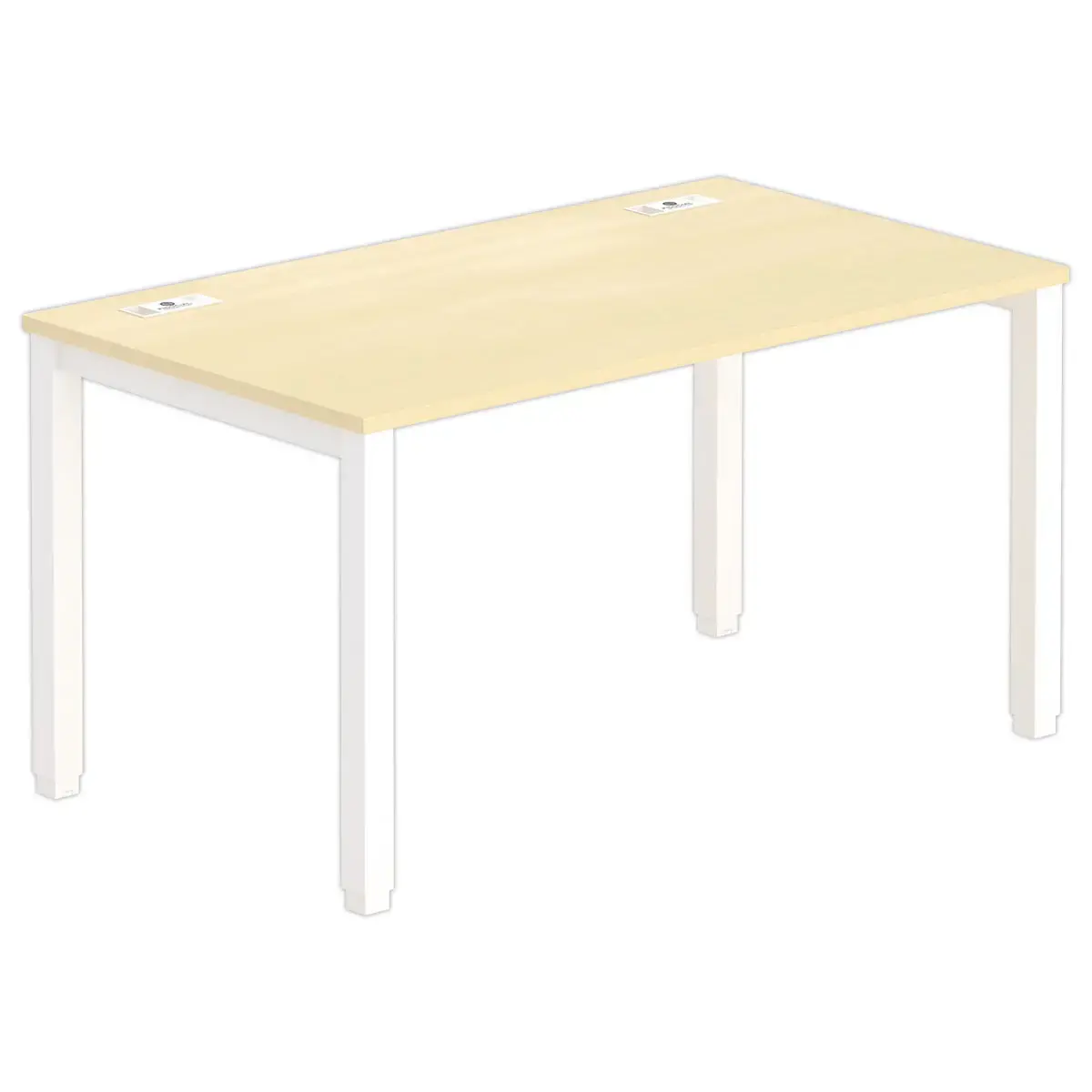 Bureau BRUXELLES 140 x 80 hêtre - pieds blancs