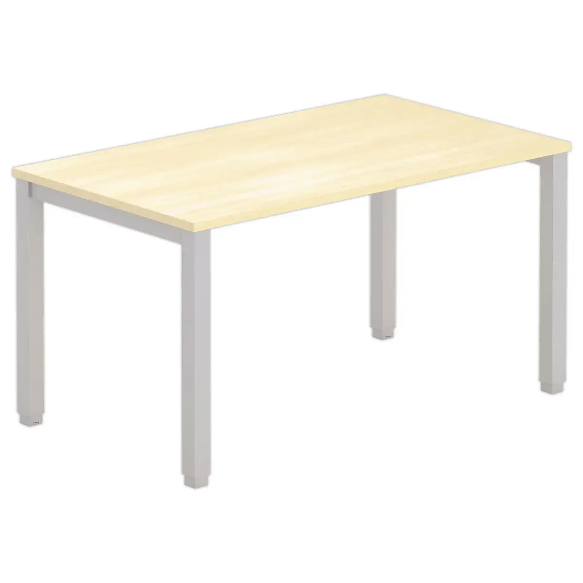 Bureau BRUXELLES 140 x 80 h&ecirc;tre - pieds aluminium 