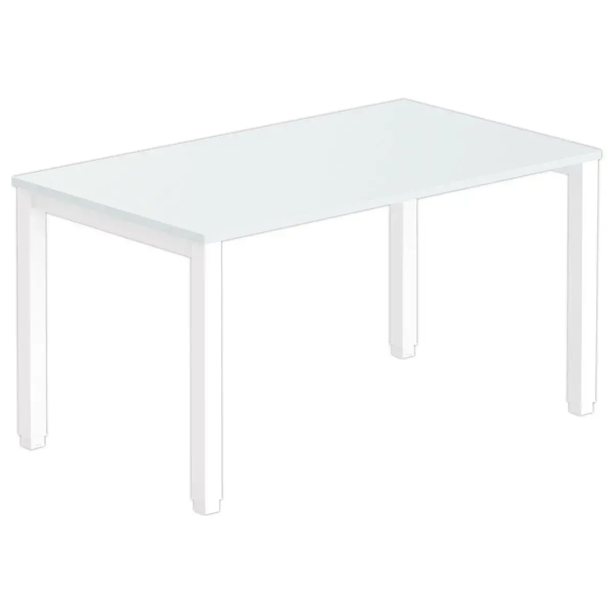 Bureau BRUXELLES 140 x 80 gris - pieds blancs