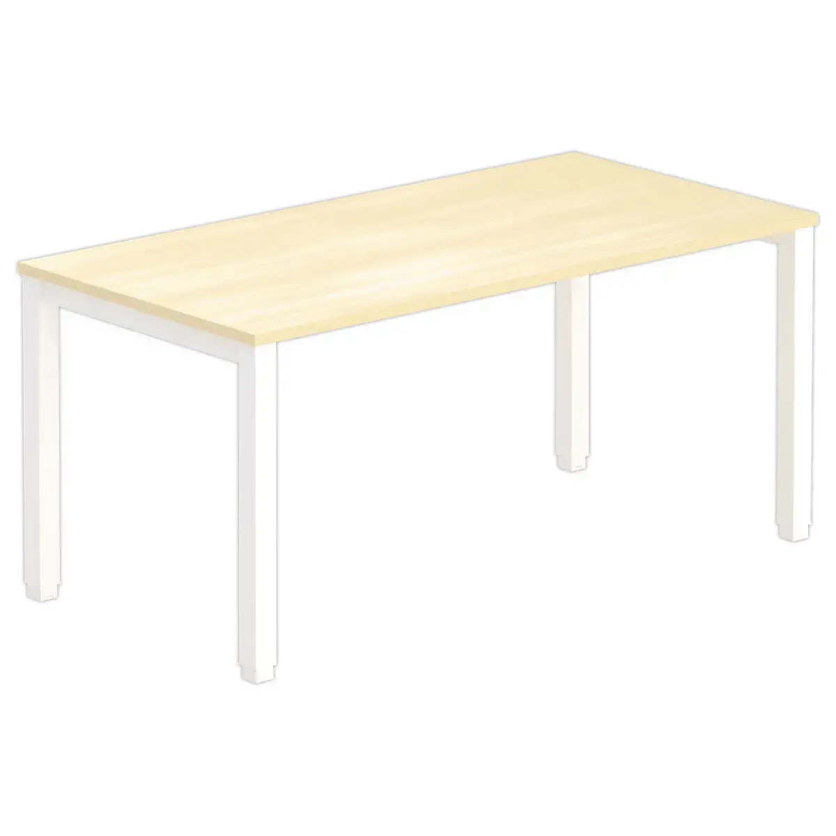 Bureau BRUXELLES 160 x 80 hêtre - pieds blancs