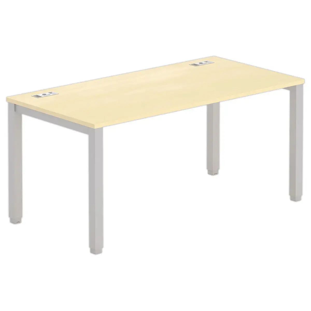 Bureau BRUXELLES 160 x 80 hêtre - pieds aluminium