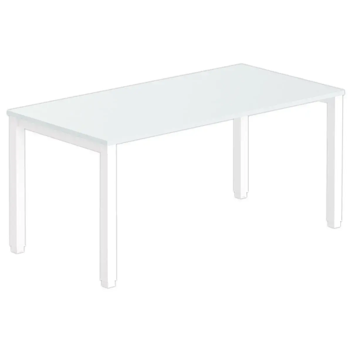 Bureau BRUXELLES 160 x 80 gris - piedsblancs 