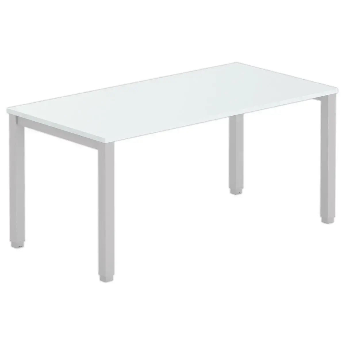 Bureau BRUXELLES 160 x 80 gris - pieds aluminium