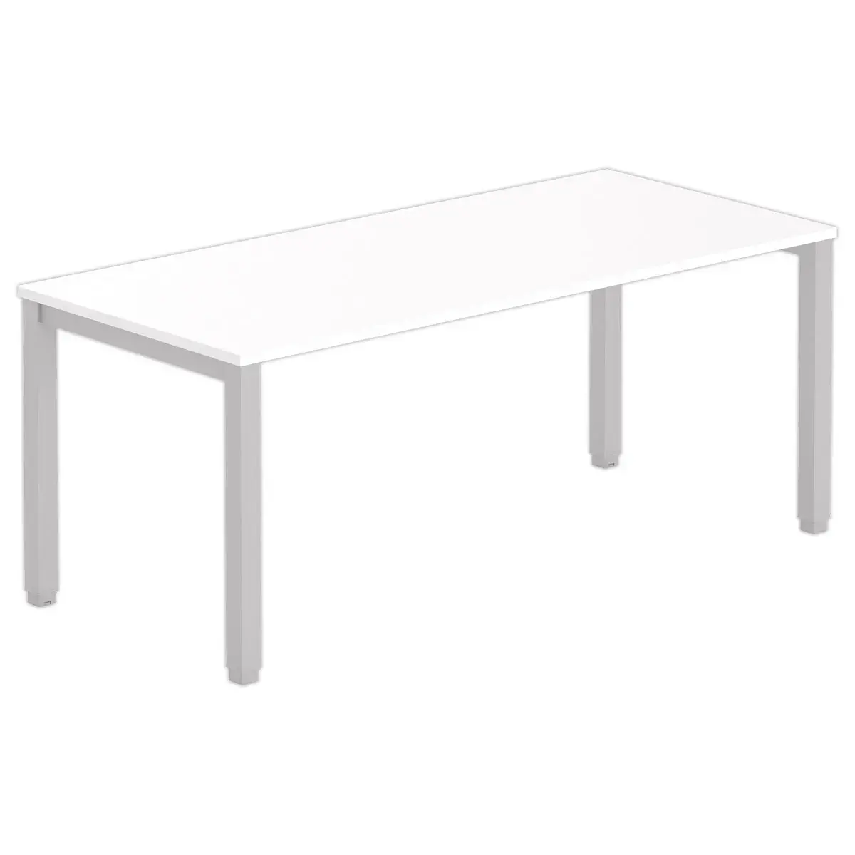 Bureau BRUXELLES 180 x 80 blanc - pieds aluminium