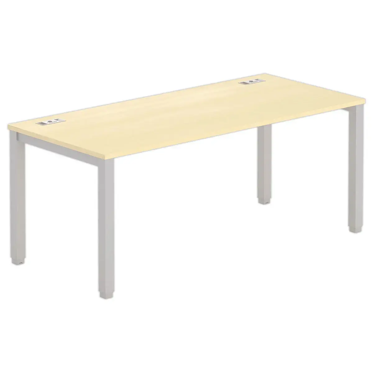 Bureau BRUXELLES 180 x 80 h&ecirc;tre - pieds aluminium 