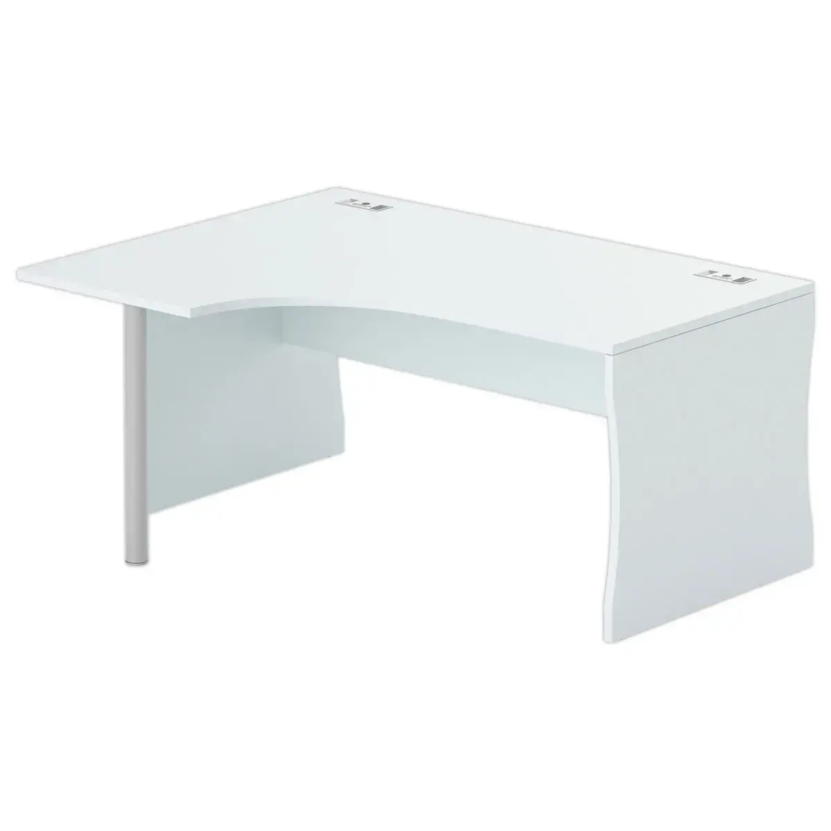 Bureau BUDAPEST compact retour à gauche gris L160