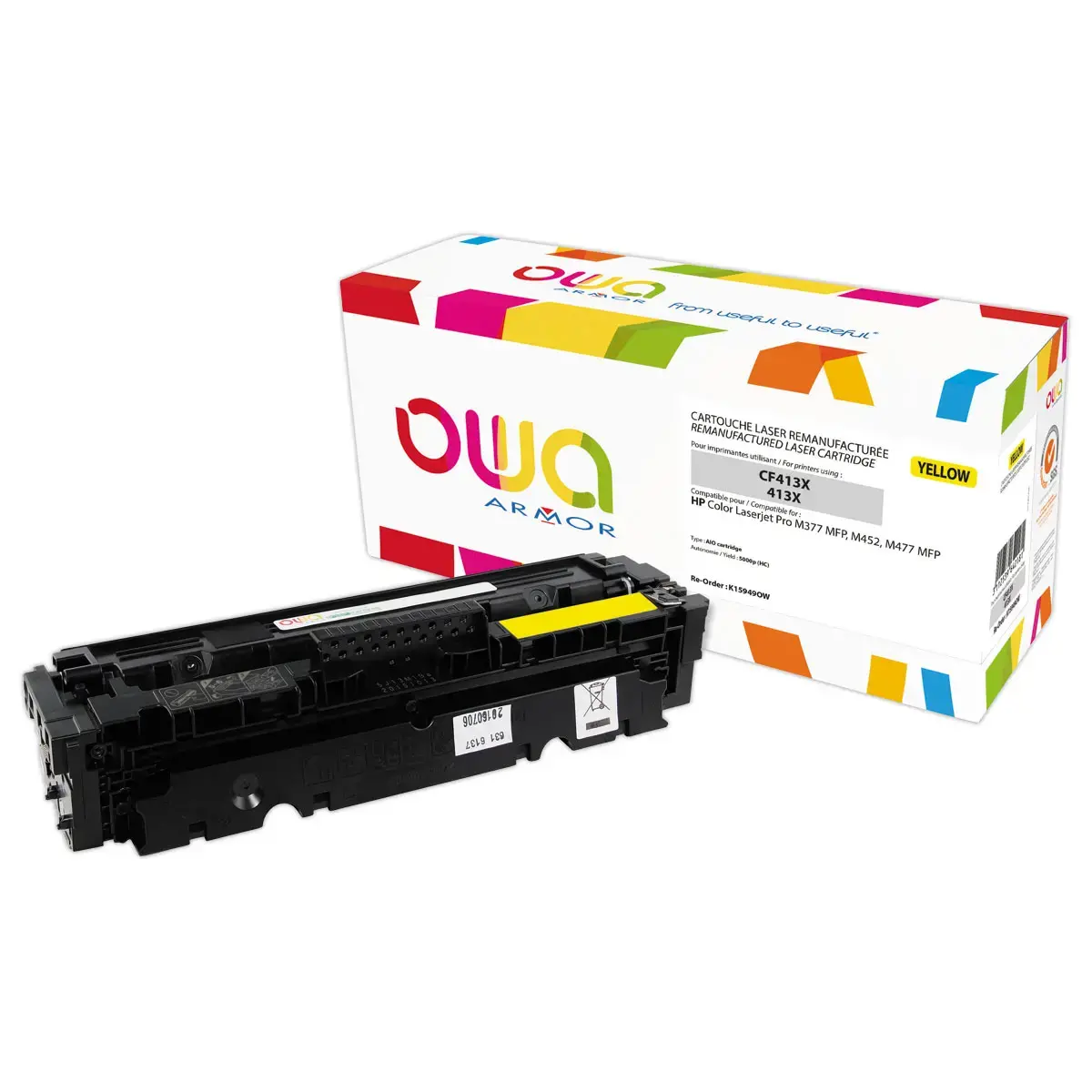 Toner éq. HP CF413X - Haute capacité - Magenta - OWA