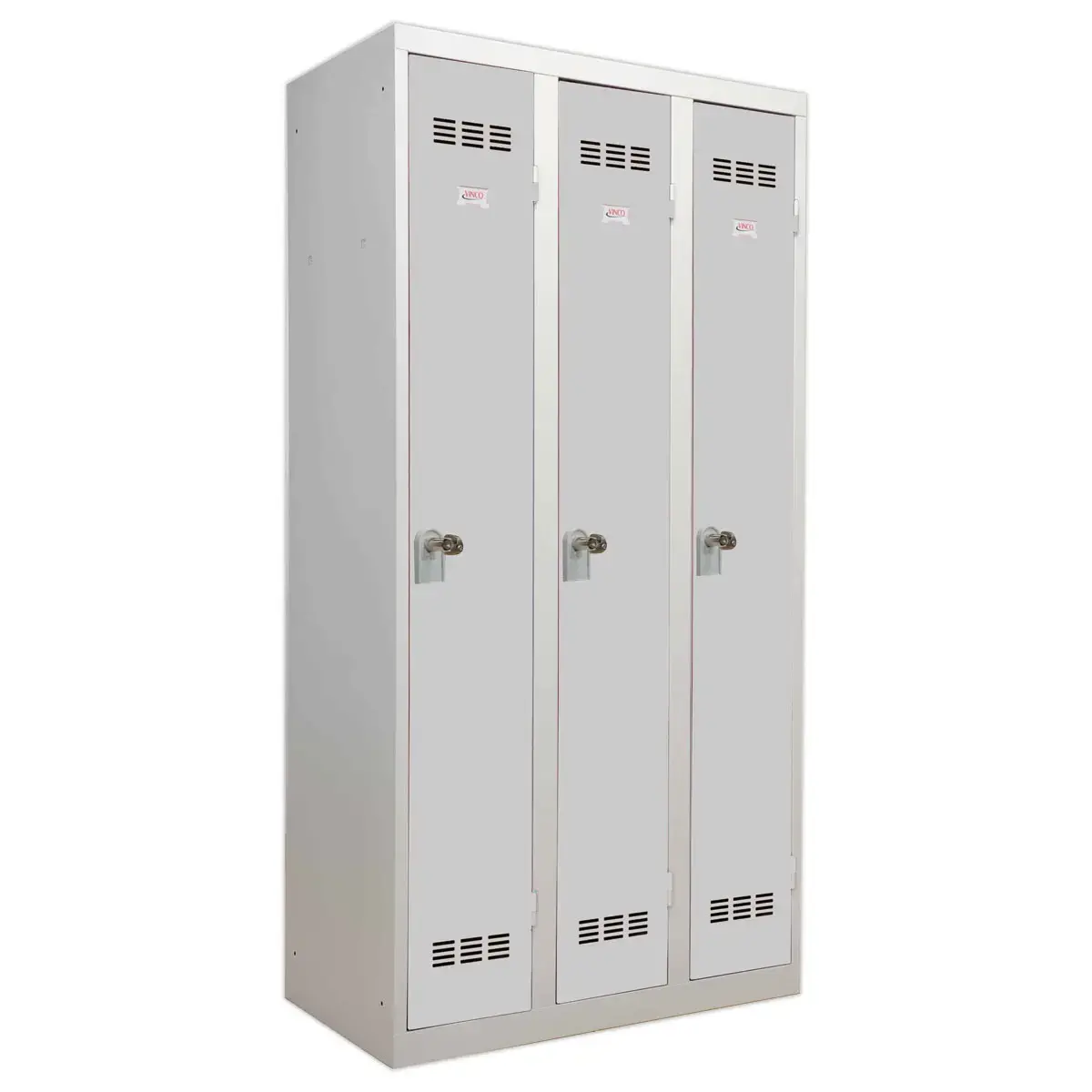 Vestiaire industrie propre 3 colonnes H.180 x L.90 cm Gris.
