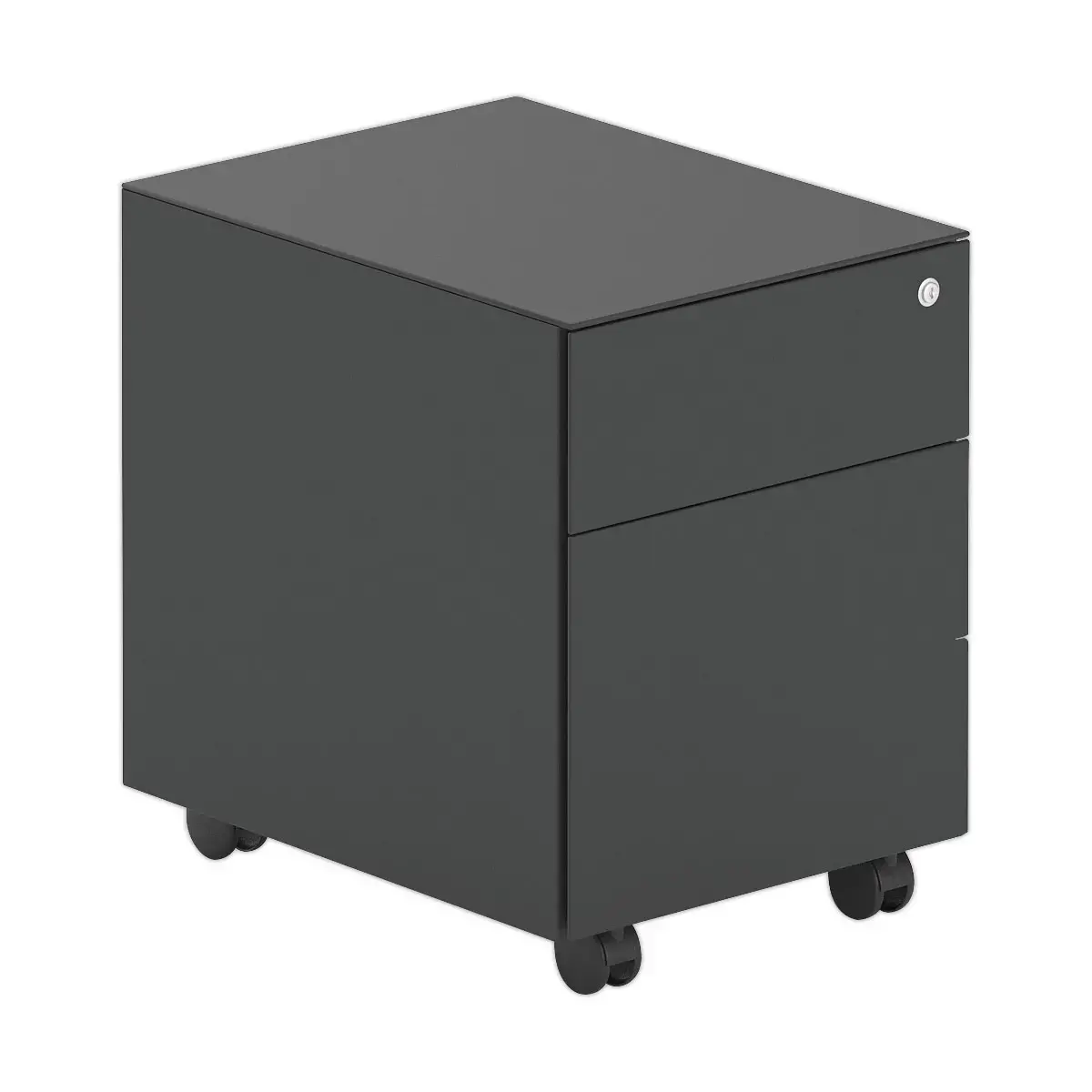 Caisson mobile métallique - 2 tiroirs - Anthracite